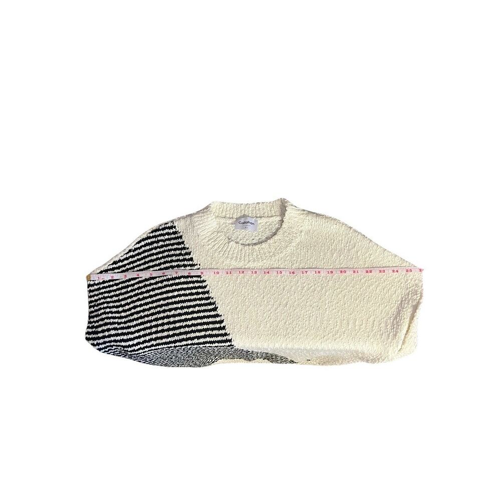 Callahan knitwear womens sz xl sweater ivory crew neck knit cotton - Picture 6 of 12
